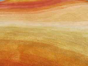 EORC Hand-tufted Wool Orange Contemporary Abstract Desertland Rug