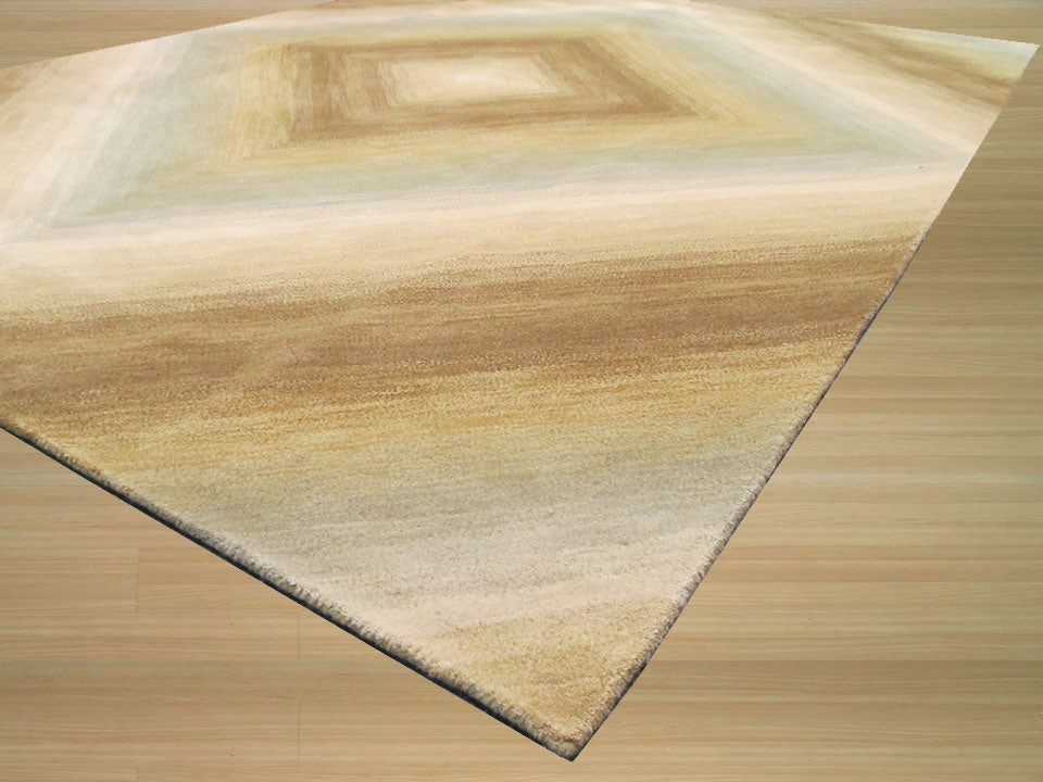 EORC Hand-tufted Wool Ivory Contemporary Abstract Tufetd Sands Rug