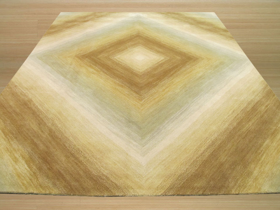 EORC Hand-tufted Wool Ivory Contemporary Abstract Tufetd Sands Rug