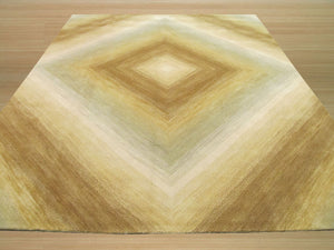 EORC Hand-tufted Wool Ivory Contemporary Abstract Tufetd Sands Rug