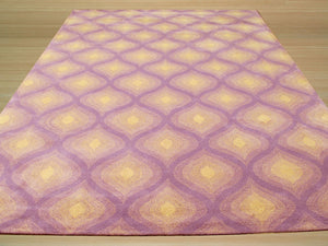 EORC Hand-tufted Wool Purple Contemporary Paris Rug