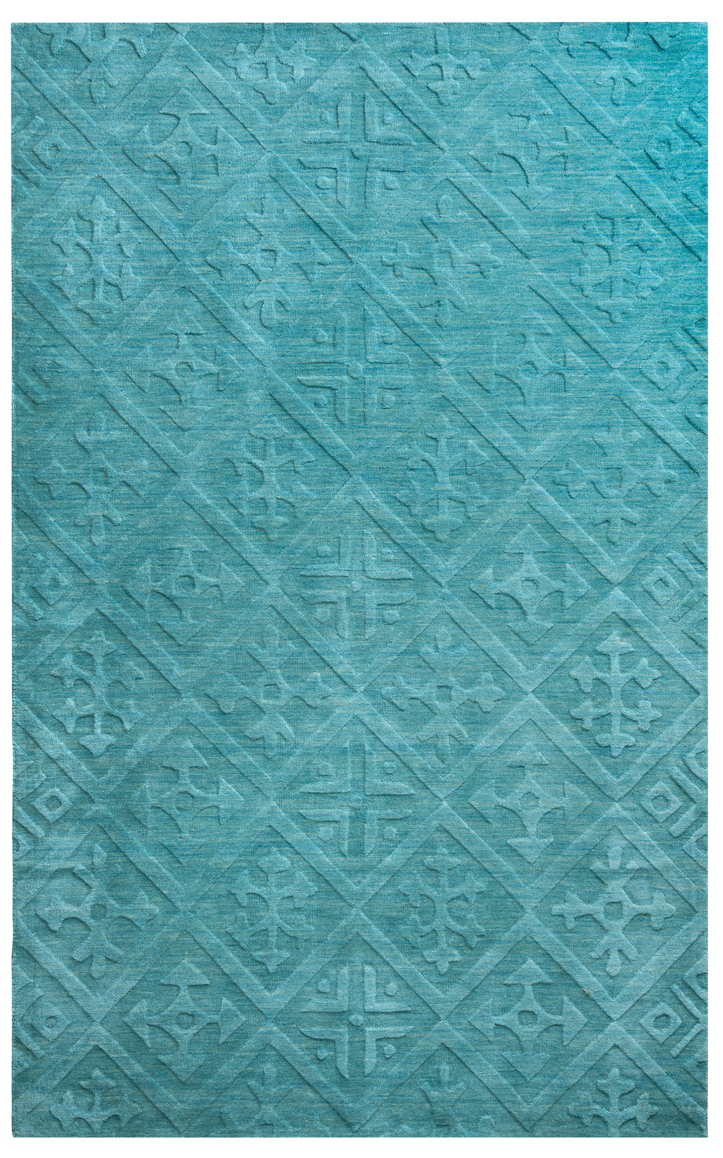 Rizzy Home Technique TC8272 Blue/Aqua Solid Area Rug