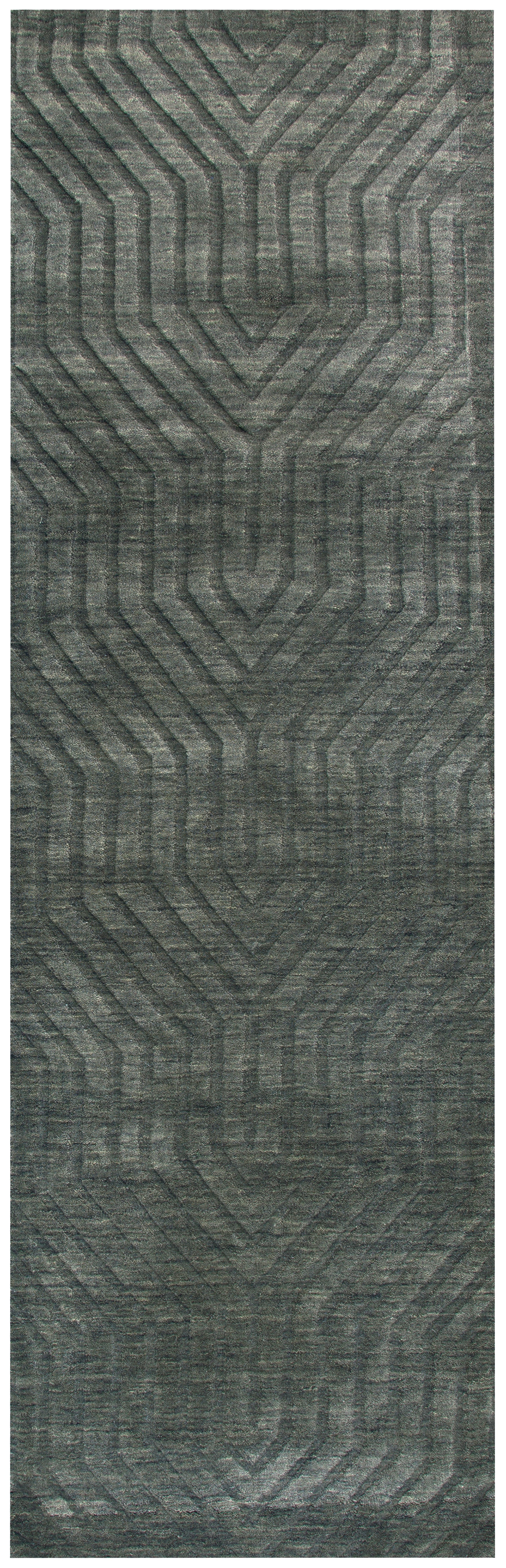 Rizzy Home Technique TC8574 Gray/Charcoal Solid Area Rug