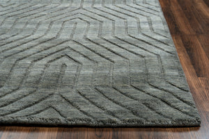 Rizzy Home Technique TC8574 Gray/Charcoal Solid Area Rug