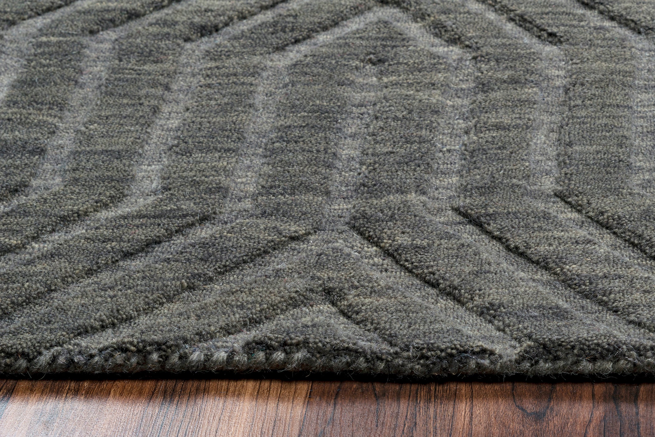 Rizzy Home Technique TC8578 Dark Gray Solid Area Rug
