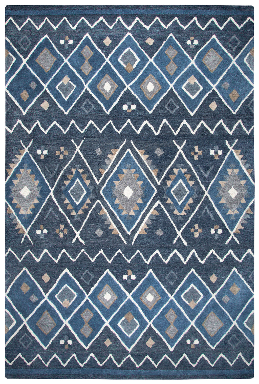 Rizzy Home Tumble Weed Loft TL647A Indigo Tribal Motif Area Rug