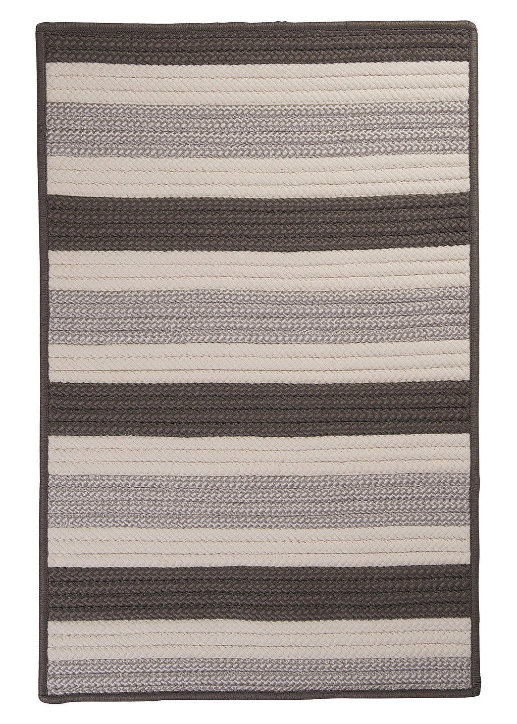 Colonial Mills Stripe It TR09 Silver Indoor/Outdoor Area Rug