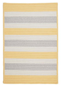 Colonial Mills Stripe It TR39 Yellow Shimmer Indoor/Outdoor Area Rug