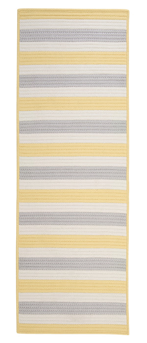 Colonial Mills Stripe It TR39 Yellow Shimmer Indoor/Outdoor Area Rug