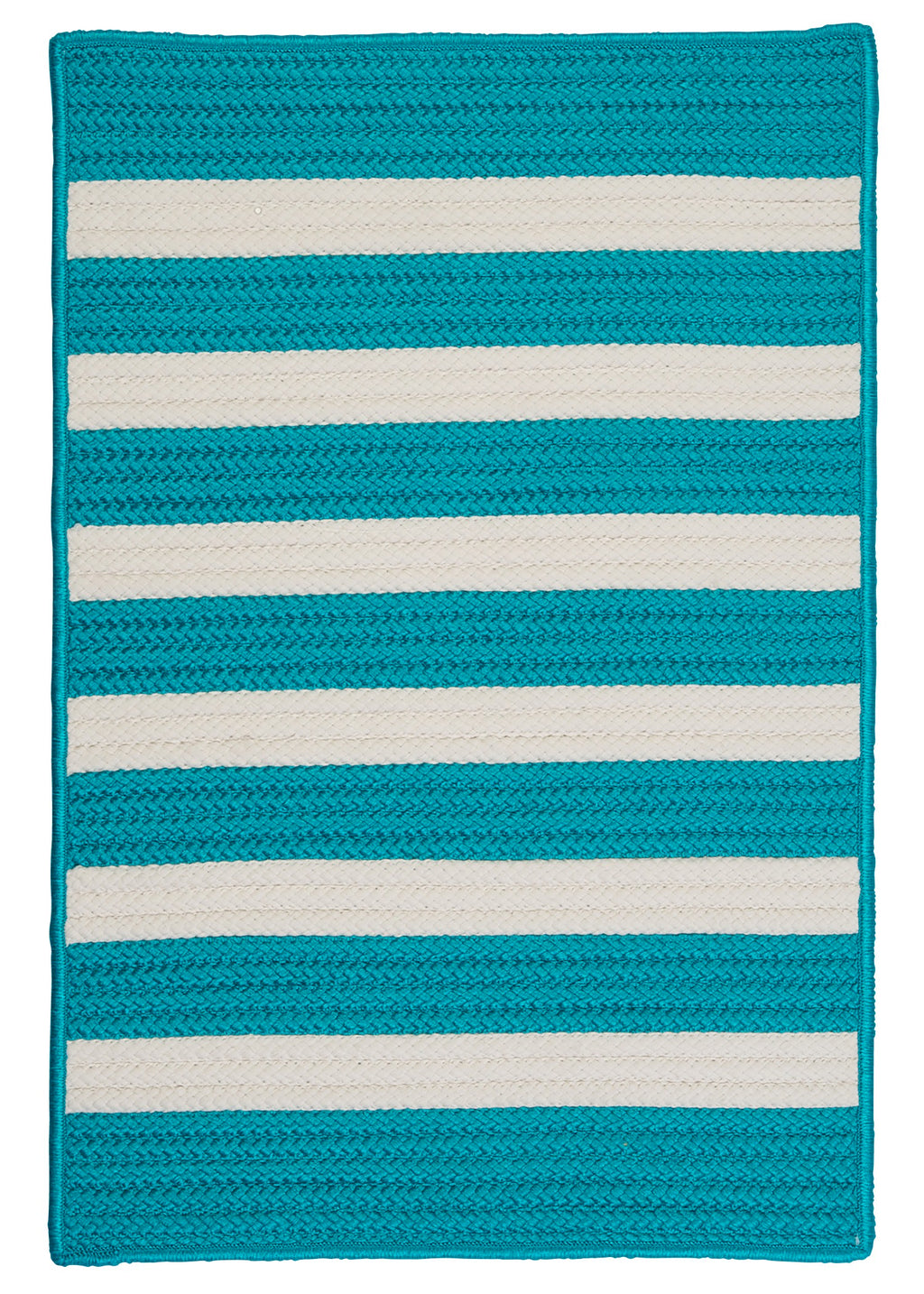 Colonial Mills Stripe It TR49 Turquoise Indoor/Outdoor Area Rug