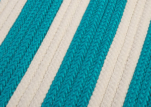 Colonial Mills Stripe It TR49 Turquoise Indoor/Outdoor Area Rug