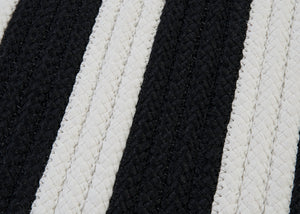 Colonial Mills Stripe It TR89 Black White Indoor/Outdoor Area Rug