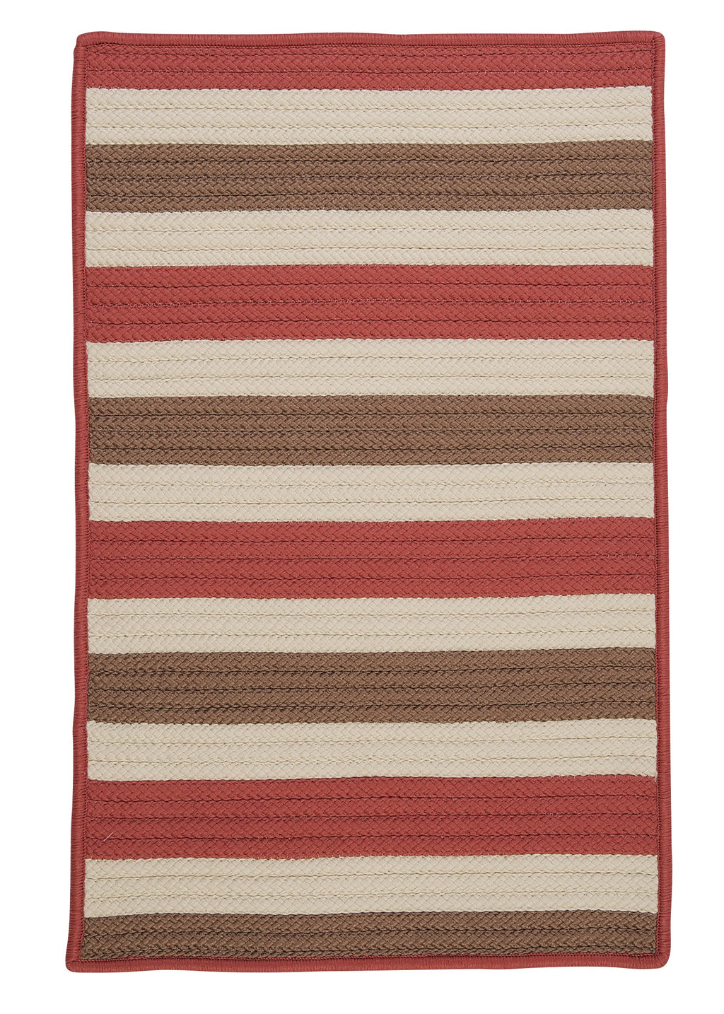 Colonial Mills Stripe It TR99 Terracotta Indoor/Outdoor Area Rug