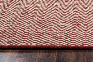 Rizzy Home Twist TW2967 Burgundy Chevron Area Rug