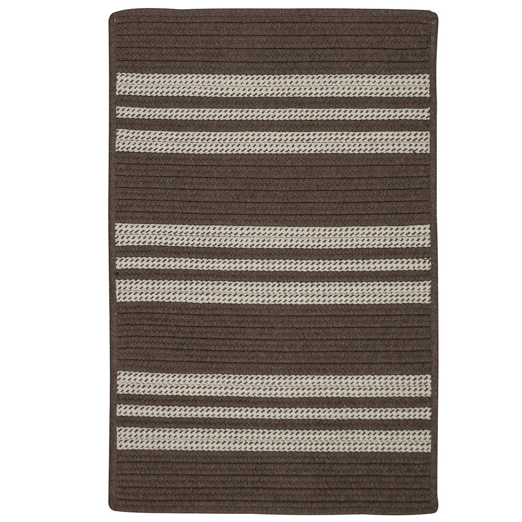 Colonial Mills Sunbrella Southport Stripe UH09 Mink Sunbrella Area Rug