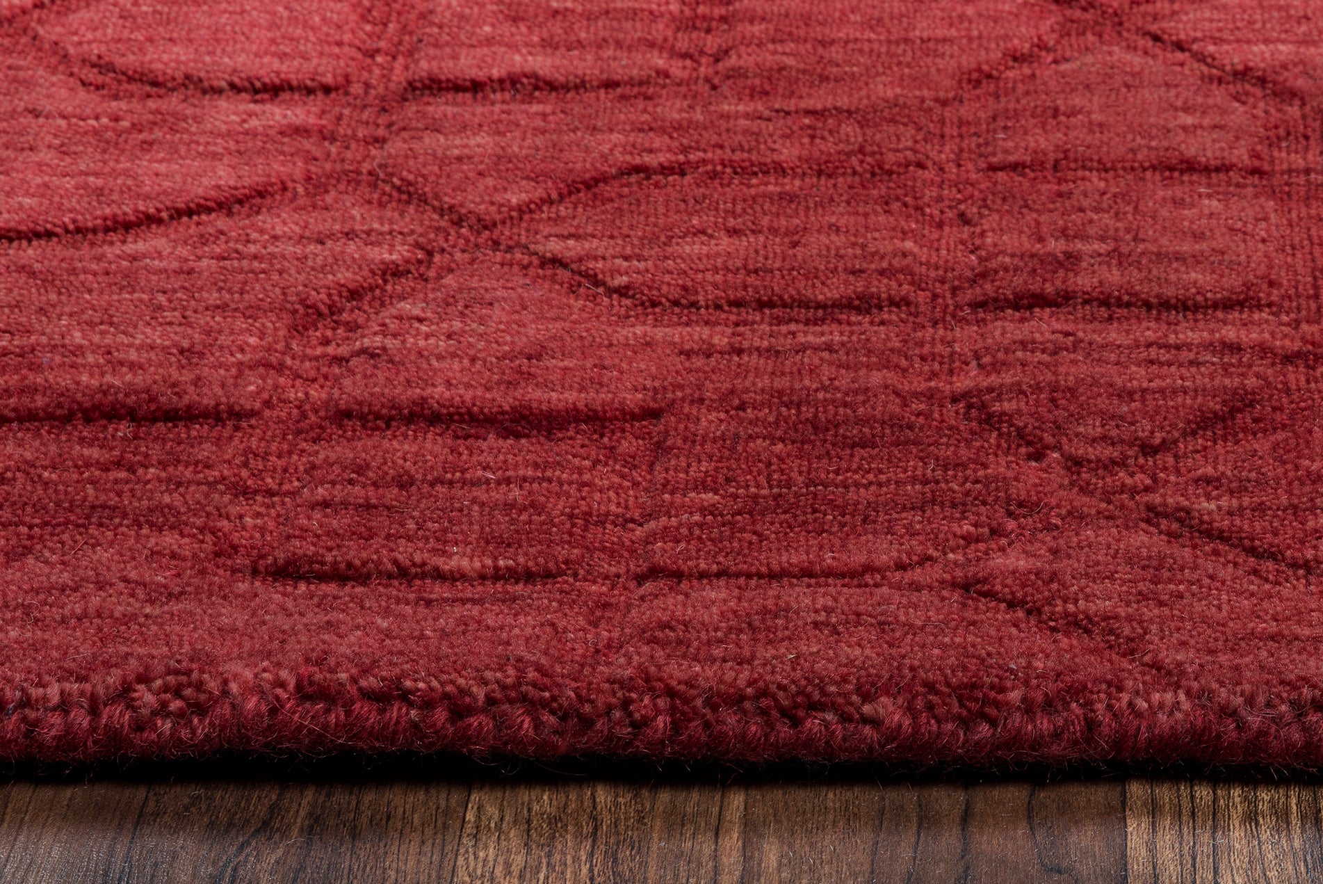 Rizzy Home Uptown UP2453 Red Solid Area Rug