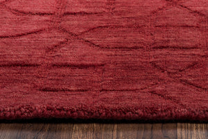 Rizzy Home Uptown UP2453 Red Solid Area Rug