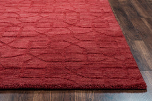 Rizzy Home Uptown UP2453 Red Solid Area Rug