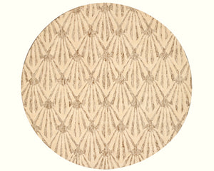 EORC Hand-tufted Wool & Viscose Ivory Transitional Trellis Montego Rug