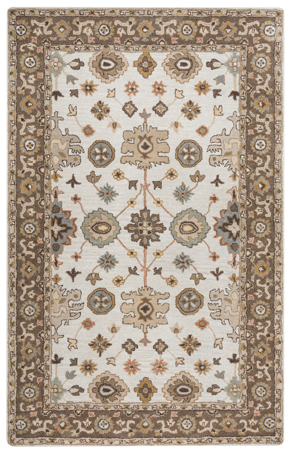 Rizzy Home Valintino VN9445 Light Gray Border Area Rug