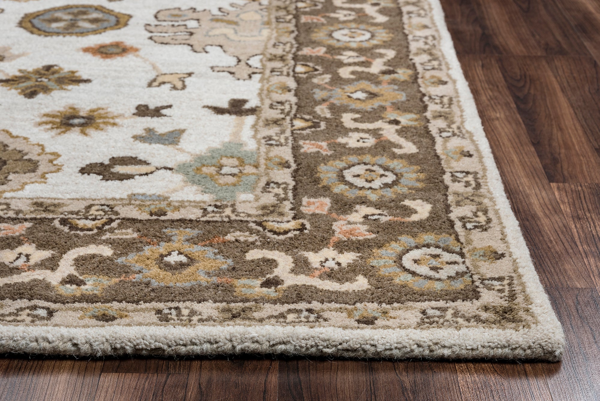 Rizzy Home Valintino VN9445 Light Gray Border Area Rug
