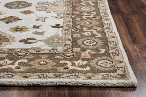 Rizzy Home Valintino VN9445 Light Gray Border Area Rug