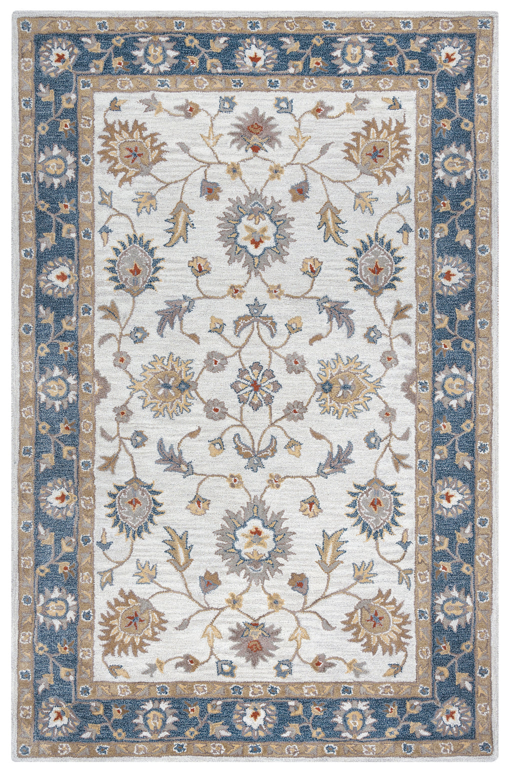 Rizzy Home Valintino VN9709 Taupe Border Area Rug