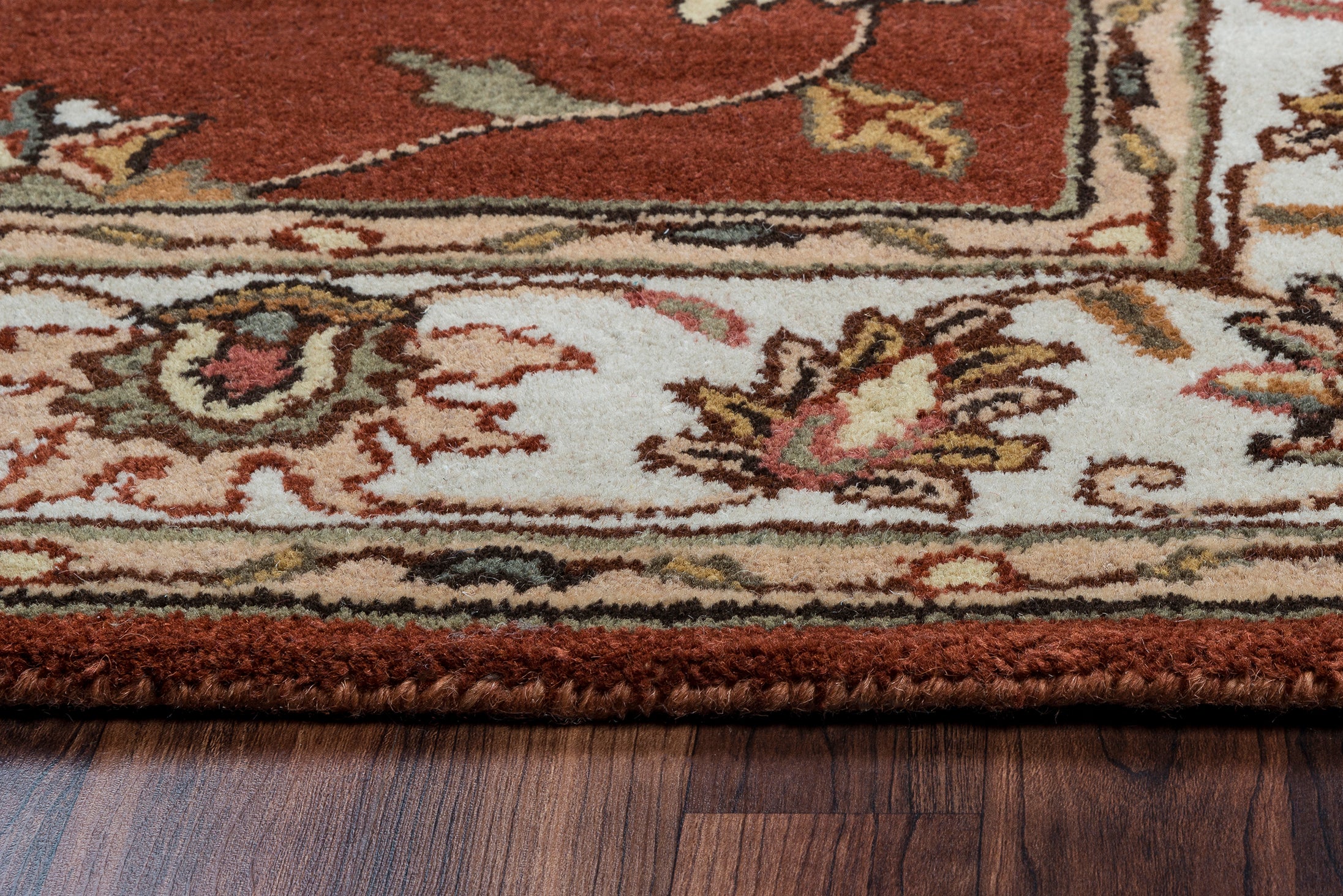 Rizzy Home Volare VO1244 Rust Border Area Rug