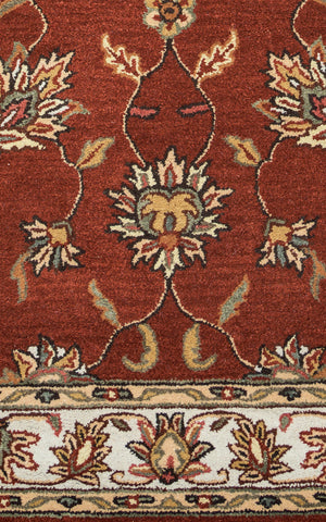 Rizzy Home Volare VO1244 Rust Border Area Rug