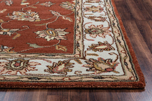 Rizzy Home Volare VO1244 Rust Border Area Rug