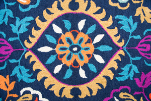 Rizzy Home Zingaro ZI770A Navy Medallion Area Rug