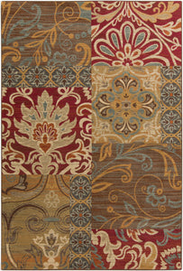 Surya Arabesque ABS3025 Pink/Brown Medallion and Damask Area Rug