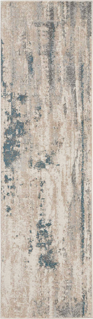 Nourison Maxell MAE17 Ivory/Teal Area Rug