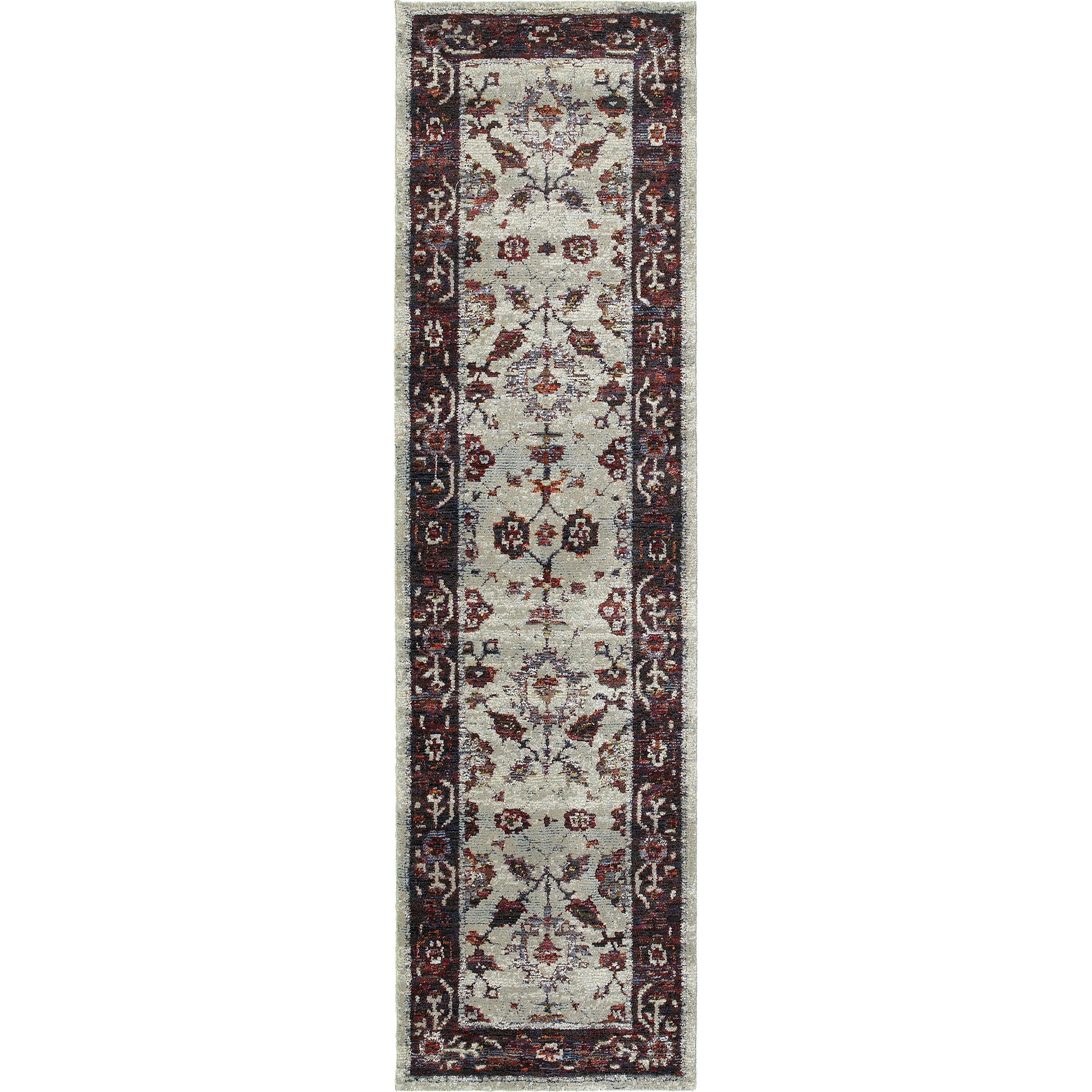 Oriental Weavers Andorra Stone/Red Oriental 6842D Area Rug