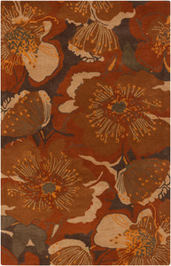Surya Athena ATH5102 Red/Brown Floral and Paisley Area Rug