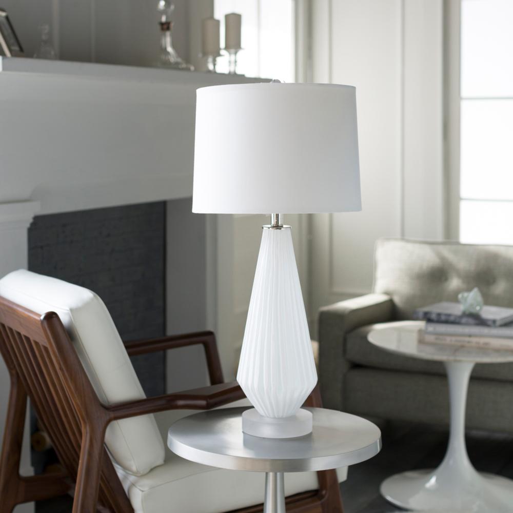 Surya Britt BIT-100 Updated Traditional White Table Lamp