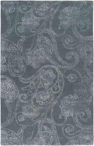 Surya Modern Classics CAN2078 Grey/White Floral and Paisley Area Rug