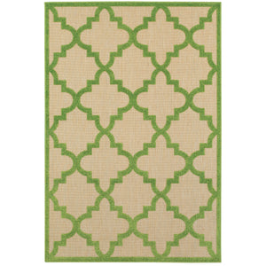 Oriental Weavers Cayman Sand/Green Geometric 660F9 Area Rug