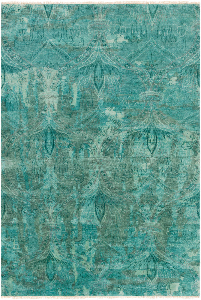 Surya Cheshire CSH6003 Blue/Green Medallion and Damask Area Rug