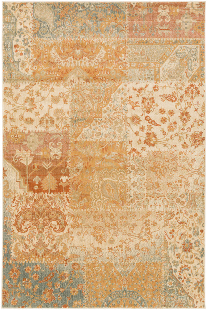 Surya Hathaway HAT3011 Brown/Grey Floral and Paisley Area Rug