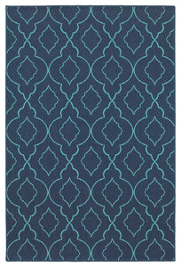 Oriental Weavers Meridian 7541B Lattice Area Rug, Navy/Blue, 1'10"x2'10"