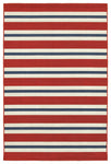 Oriental Weavers Meridian 5701R Stripe Area Rug, Red/Blue, 3'7"x5'6" Rectangle