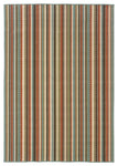 Oriental Weavers Montego 6996C Stripes Area Rug, Green/Blue, 5'3"x7'6" Rectangle