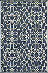 Oriental Weavers Meridian 2205B Geometric Area Rug, Navy/Ivory, 3'7"x5'6"