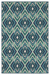 Oriental Weavers Meridian 2209B Geometric Area Rug, Navy/Green, 1'10"x2'10"