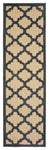 Oriental Weavers Cayman 660N9 Geometric Area Rug, Sand/Charcoal 2'3"x7'6" Runner