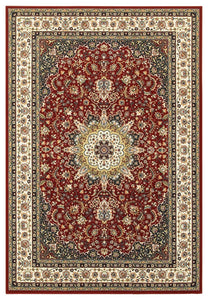Oriental Weavers Kashan 119N1 Area Rug, Red/Ivory, 5'3"x7'6" Rectangle