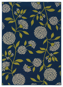 Oriental Weavers Caspian 8327L Floral Area Rug, Blue/Green, 6'7"x9'6"