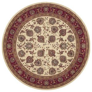 Oriental Weavers Ariana 117J3 Ivory/Red Oriental Area Rug, 6' Round