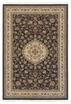 Oriental Weavers Masterpiece 033B2 Area Rug, Black/Ivory, 5'3"x7'6" Rectangle